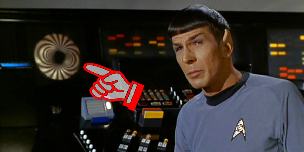 Mr. Spock at his science station